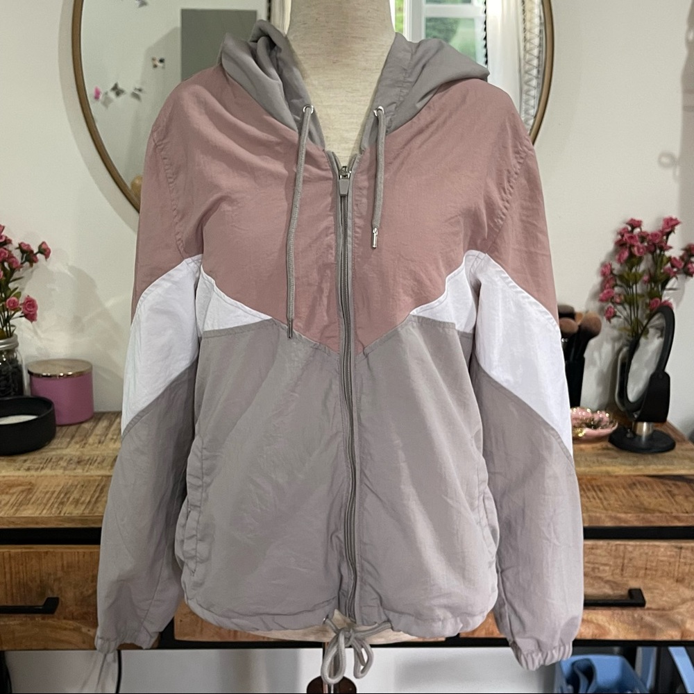 Athletic Collection by 26 International Color block zip up jacket Medium